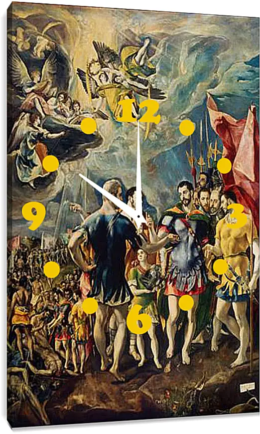 Часы картина - The martyrdom of Saint Mauritius. Эль Греко