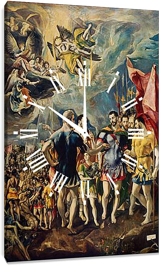 Часы картина - The martyrdom of Saint Mauritius. Эль Греко