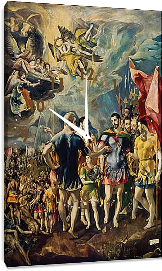 Часы картина - The martyrdom of Saint Mauritius. Эль Греко