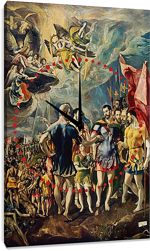 Часы картина - The martyrdom of Saint Mauritius. Эль Греко