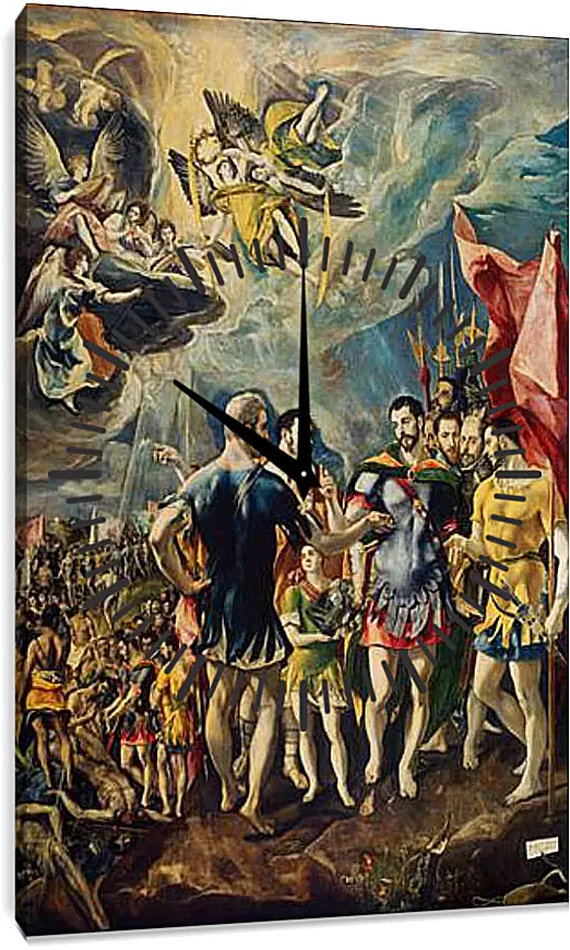 Часы картина - The martyrdom of Saint Mauritius. Эль Греко