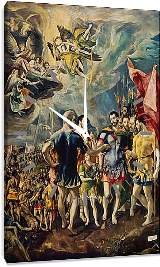 Часы картина - The martyrdom of Saint Mauritius. Эль Греко