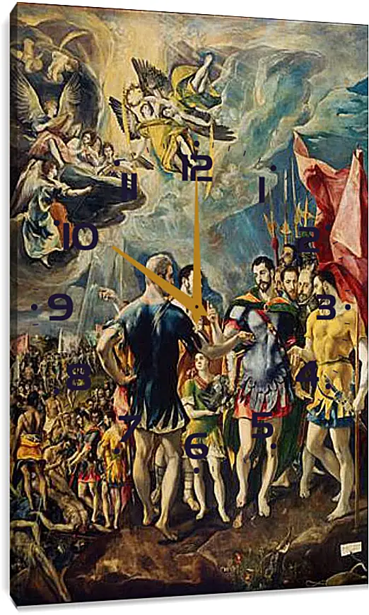 Часы картина - The martyrdom of Saint Mauritius. Эль Греко