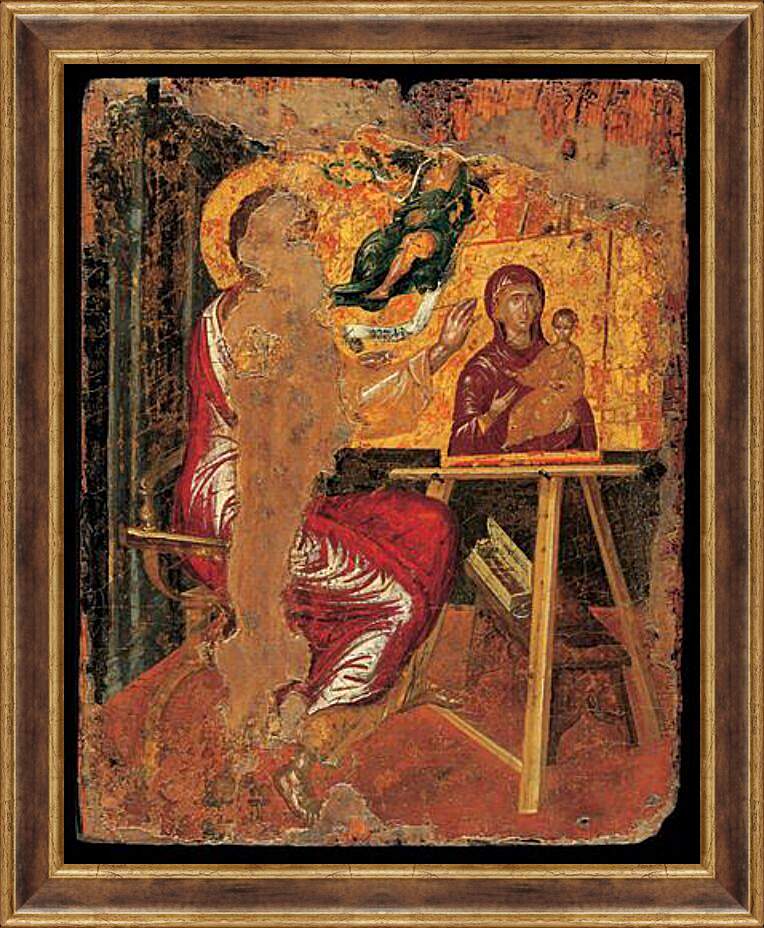 Картина в раме - Saint Luke Drawing the Virgin. Эль Греко