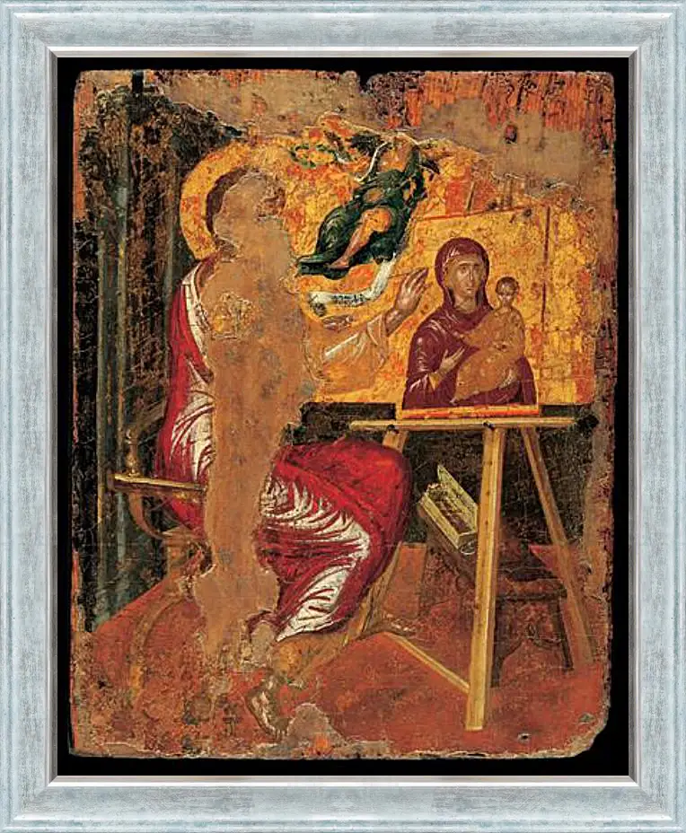 Картина в раме - Saint Luke Drawing the Virgin. Эль Греко