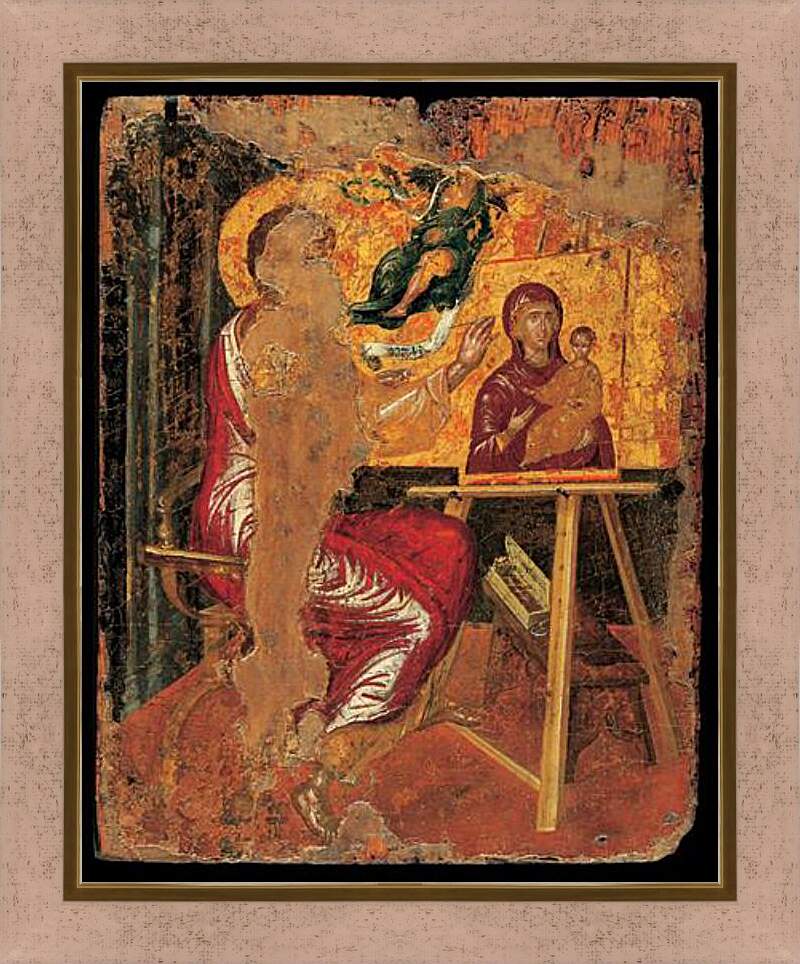 Картина в раме - Saint Luke Drawing the Virgin. Эль Греко