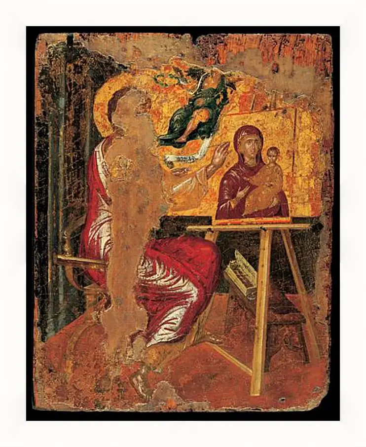 Картина в раме - Saint Luke Drawing the Virgin. Эль Греко