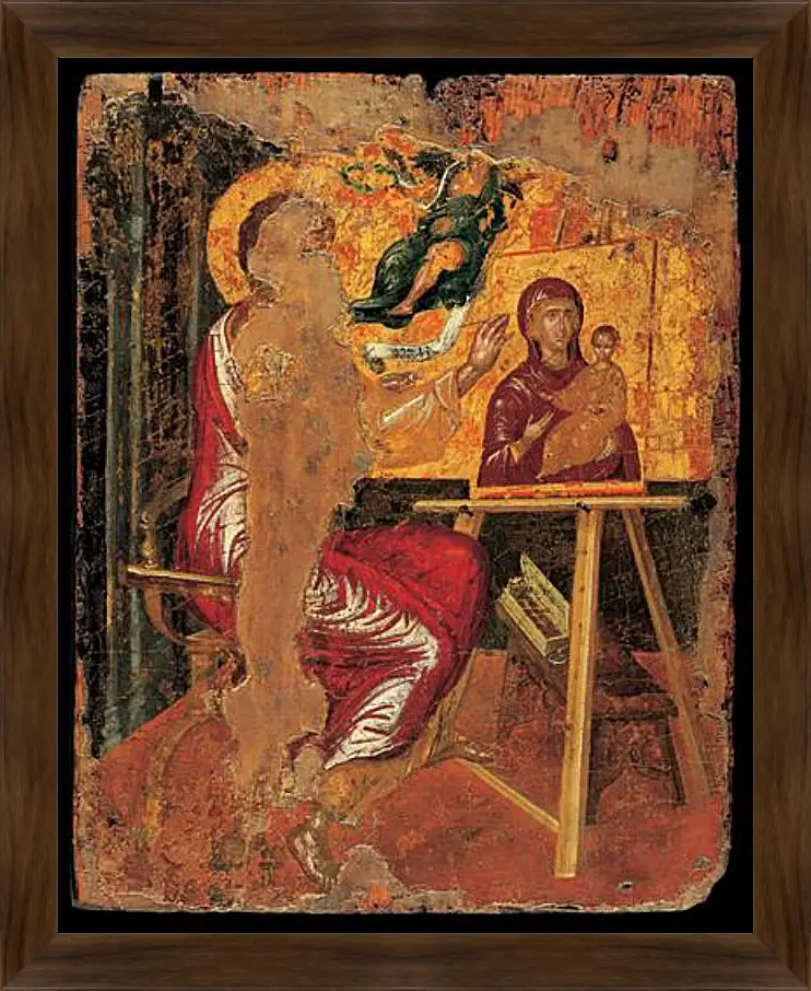 Картина в раме - Saint Luke Drawing the Virgin. Эль Греко