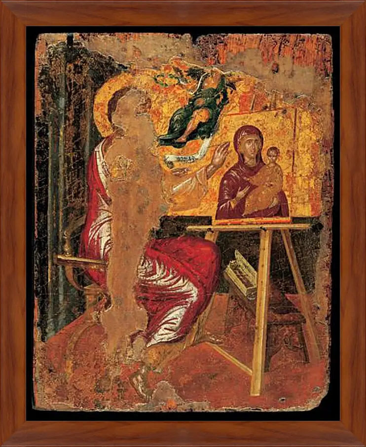 Картина в раме - Saint Luke Drawing the Virgin. Эль Греко