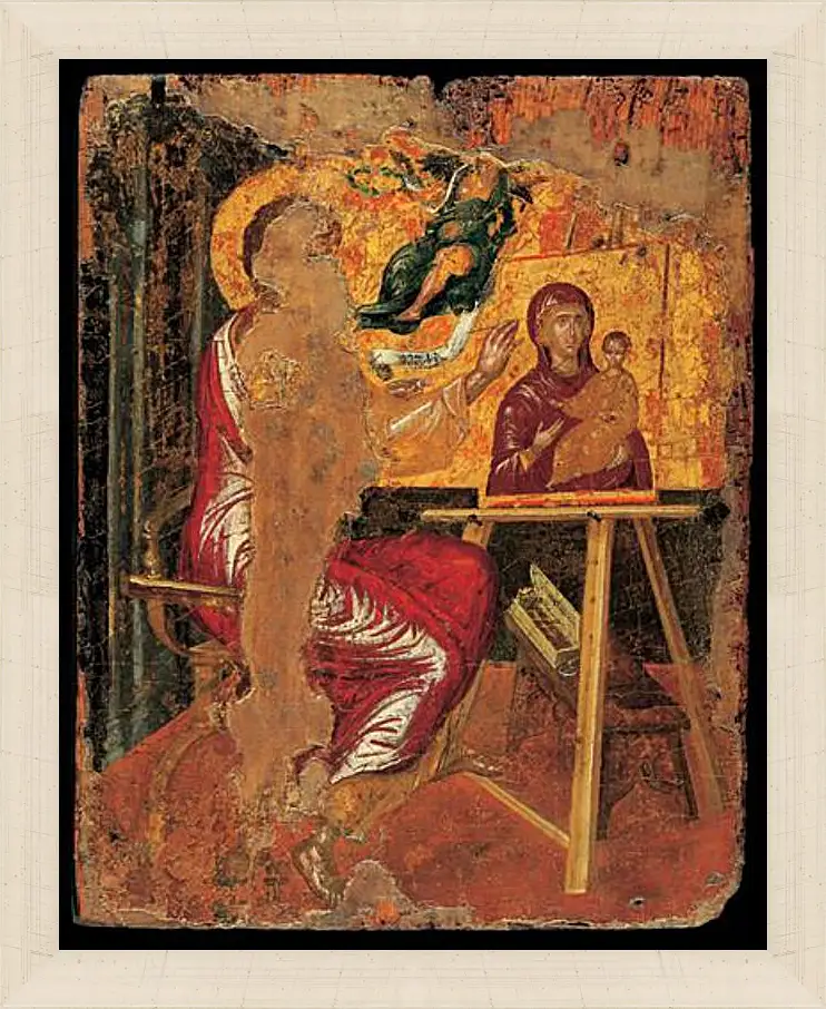 Картина в раме - Saint Luke Drawing the Virgin. Эль Греко