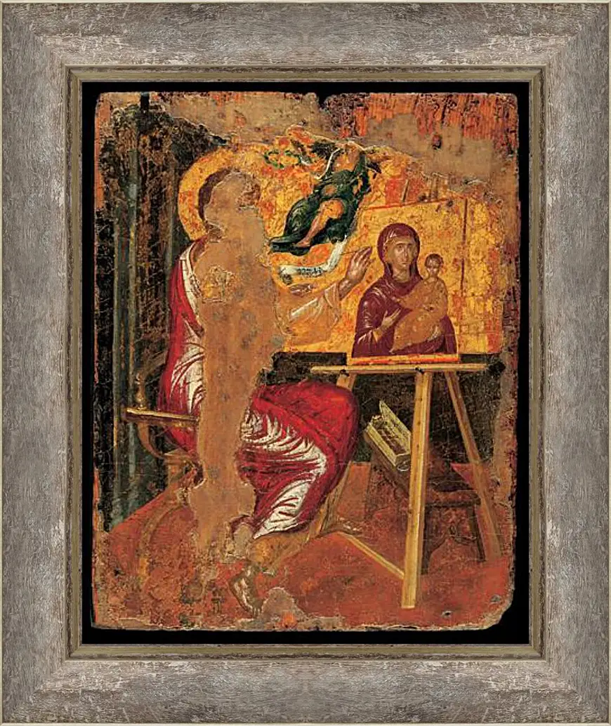 Картина в раме - Saint Luke Drawing the Virgin. Эль Греко