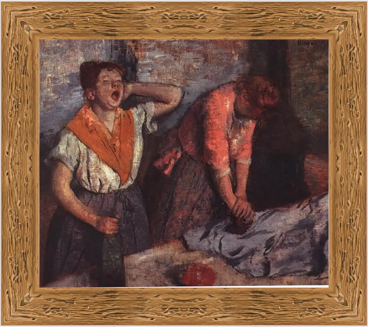 Картина в раме - Women Ironing. Эдгар Дега