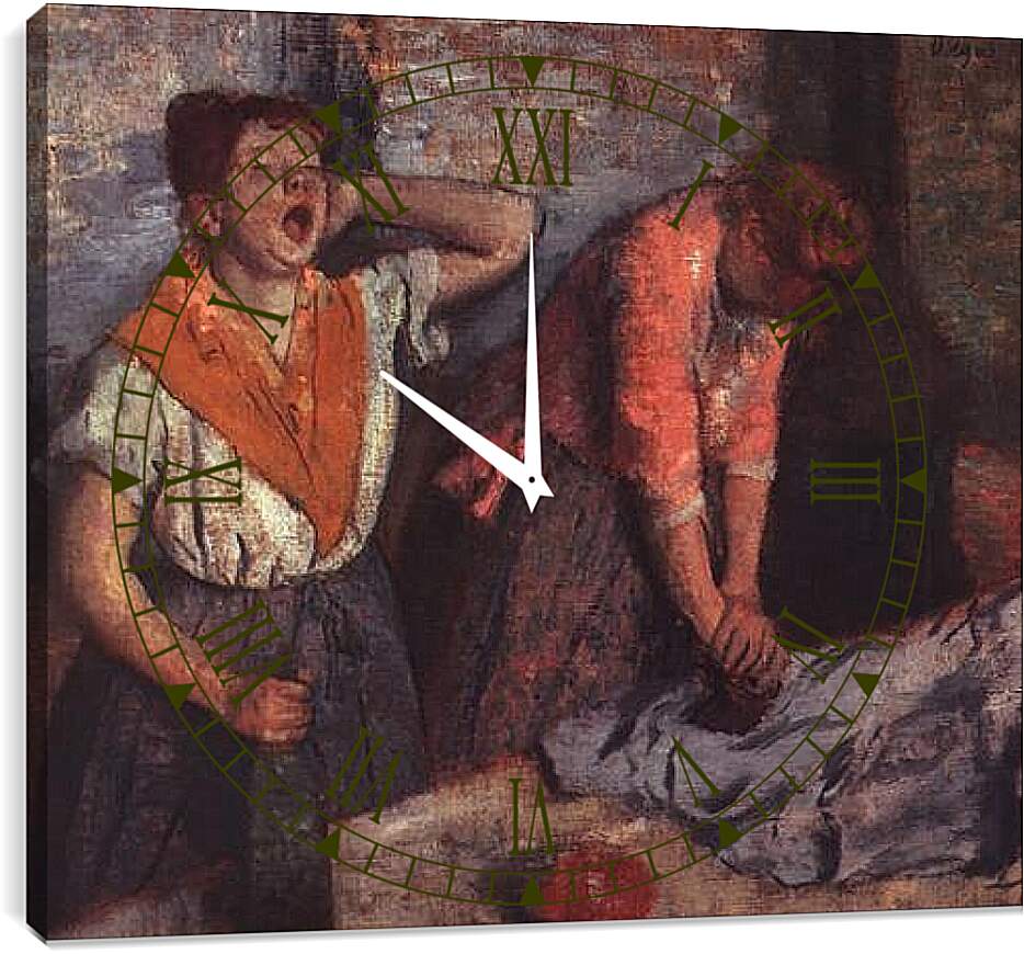 Часы картина - Women Ironing. Эдгар Дега