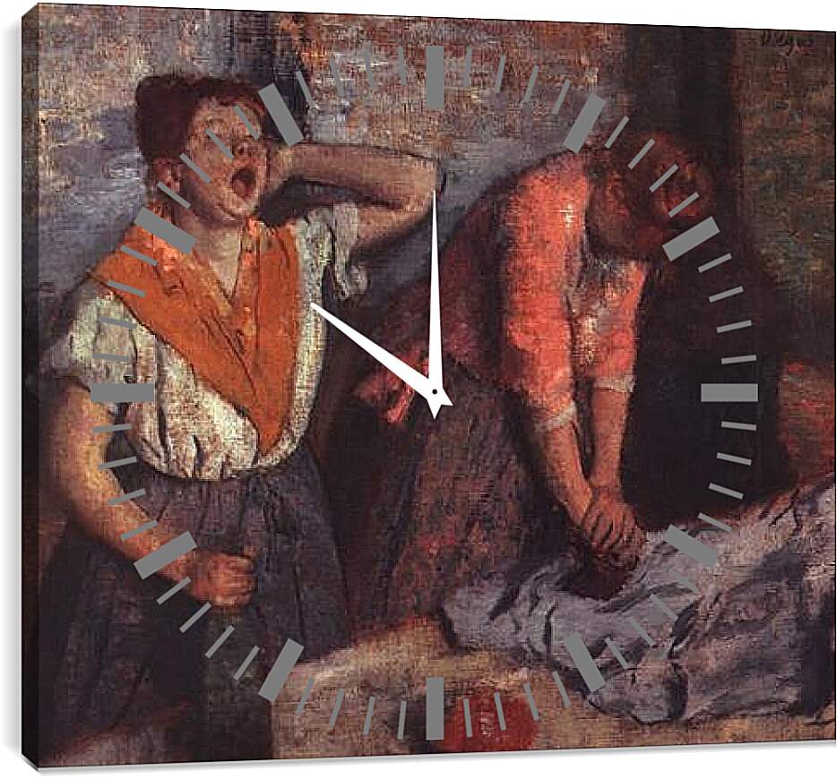 Часы картина - Women Ironing. Эдгар Дега