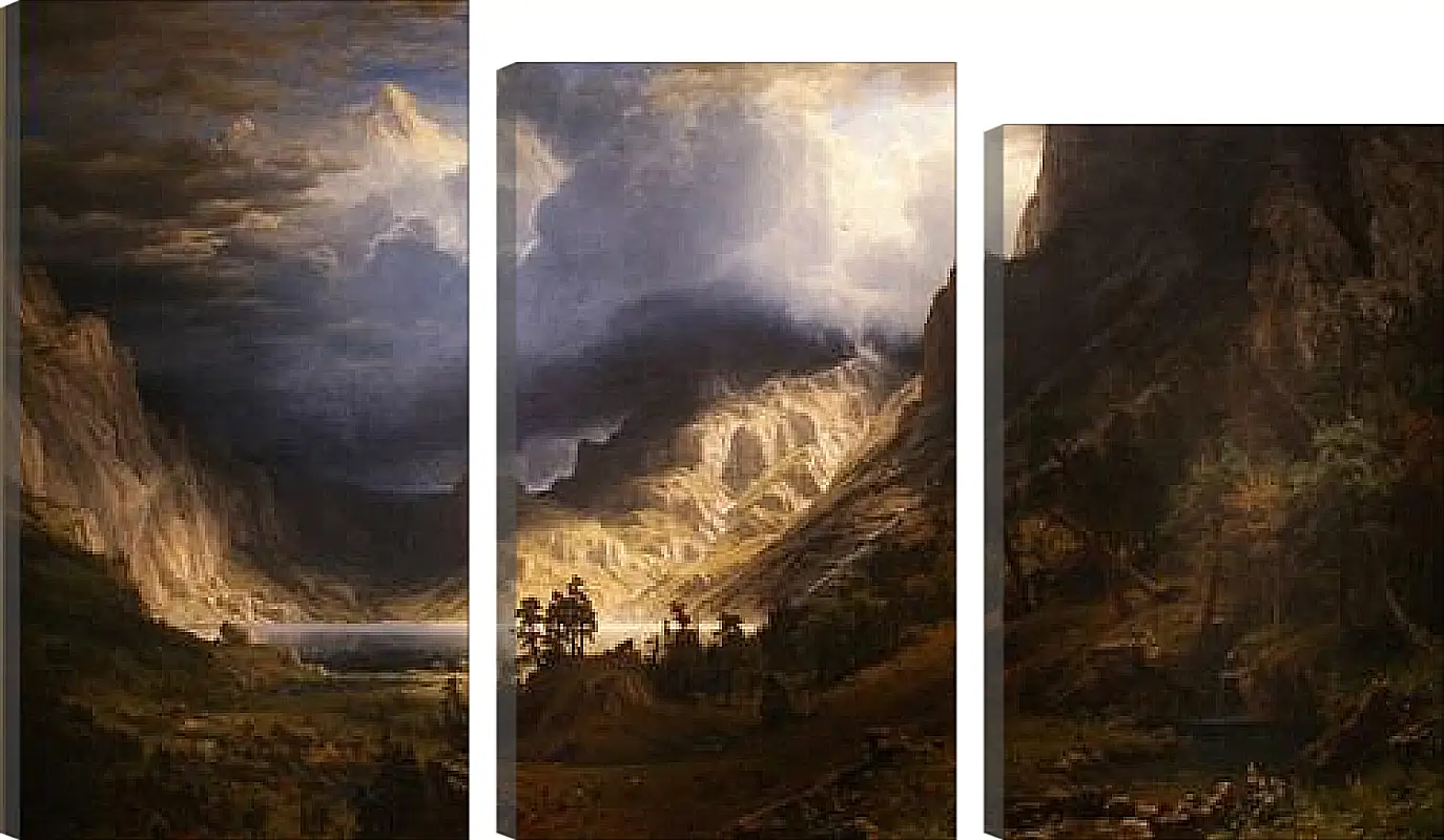 Модульная картина - A Storm in the Rocky Mountains Mr. Rosalie. Шторм в Скалистых горах, гора Розали. Альберт Бирштадт
