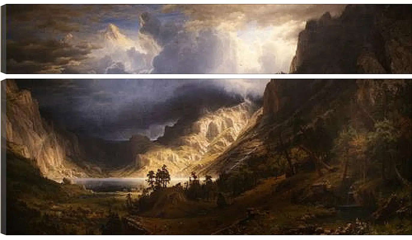 Модульная картина - A Storm in the Rocky Mountains Mr. Rosalie. Шторм в Скалистых горах, гора Розали. Альберт Бирштадт