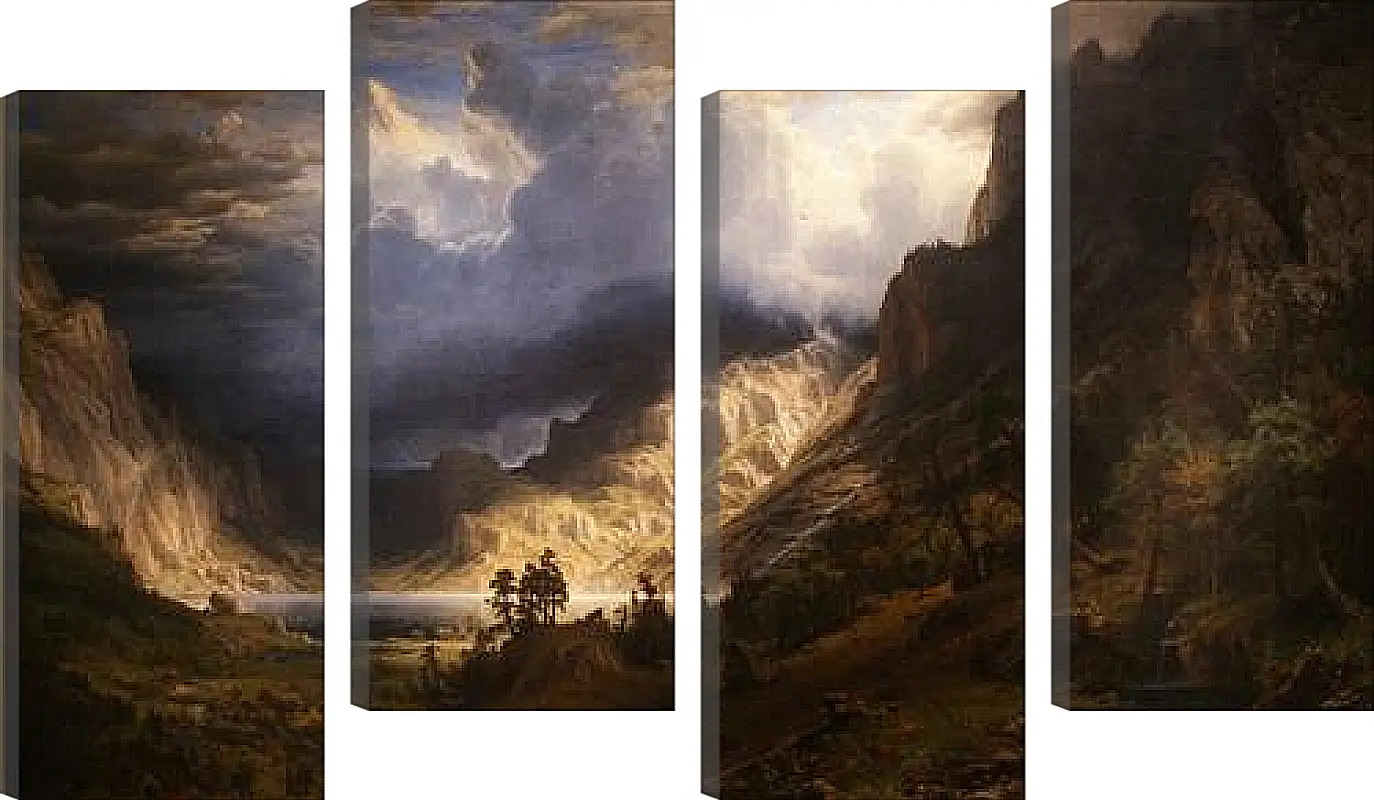 Модульная картина - A Storm in the Rocky Mountains Mr. Rosalie. Шторм в Скалистых горах, гора Розали. Альберт Бирштадт