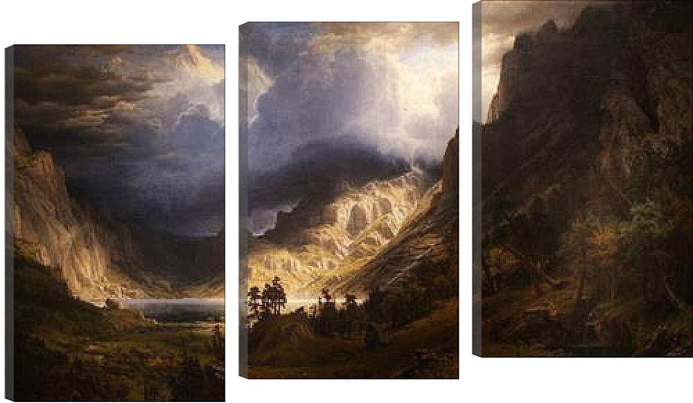 Модульная картина - A Storm in the Rocky Mountains Mr. Rosalie. Шторм в Скалистых горах, гора Розали. Альберт Бирштадт