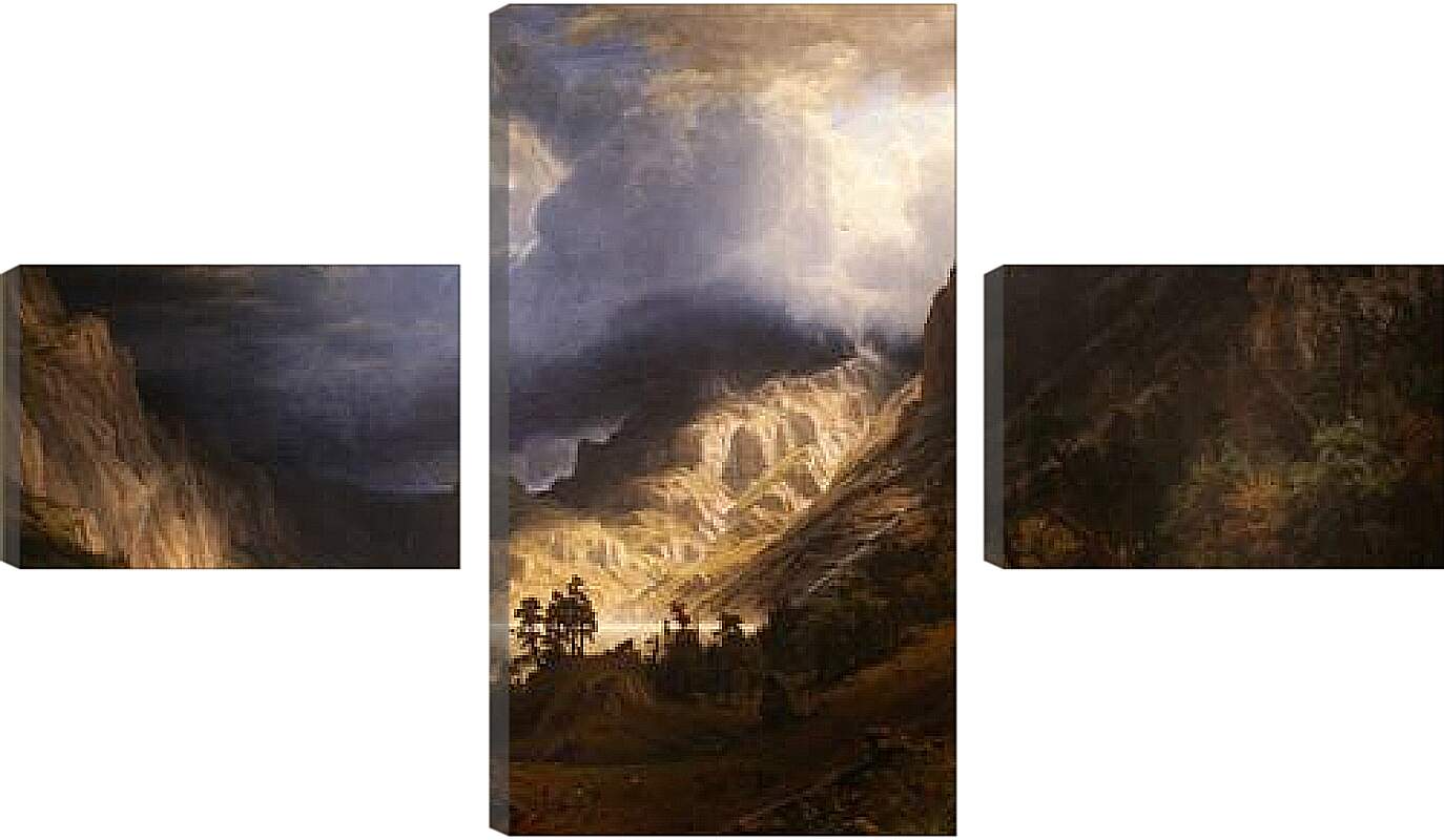 Модульная картина - A Storm in the Rocky Mountains Mr. Rosalie. Шторм в Скалистых горах, гора Розали. Альберт Бирштадт