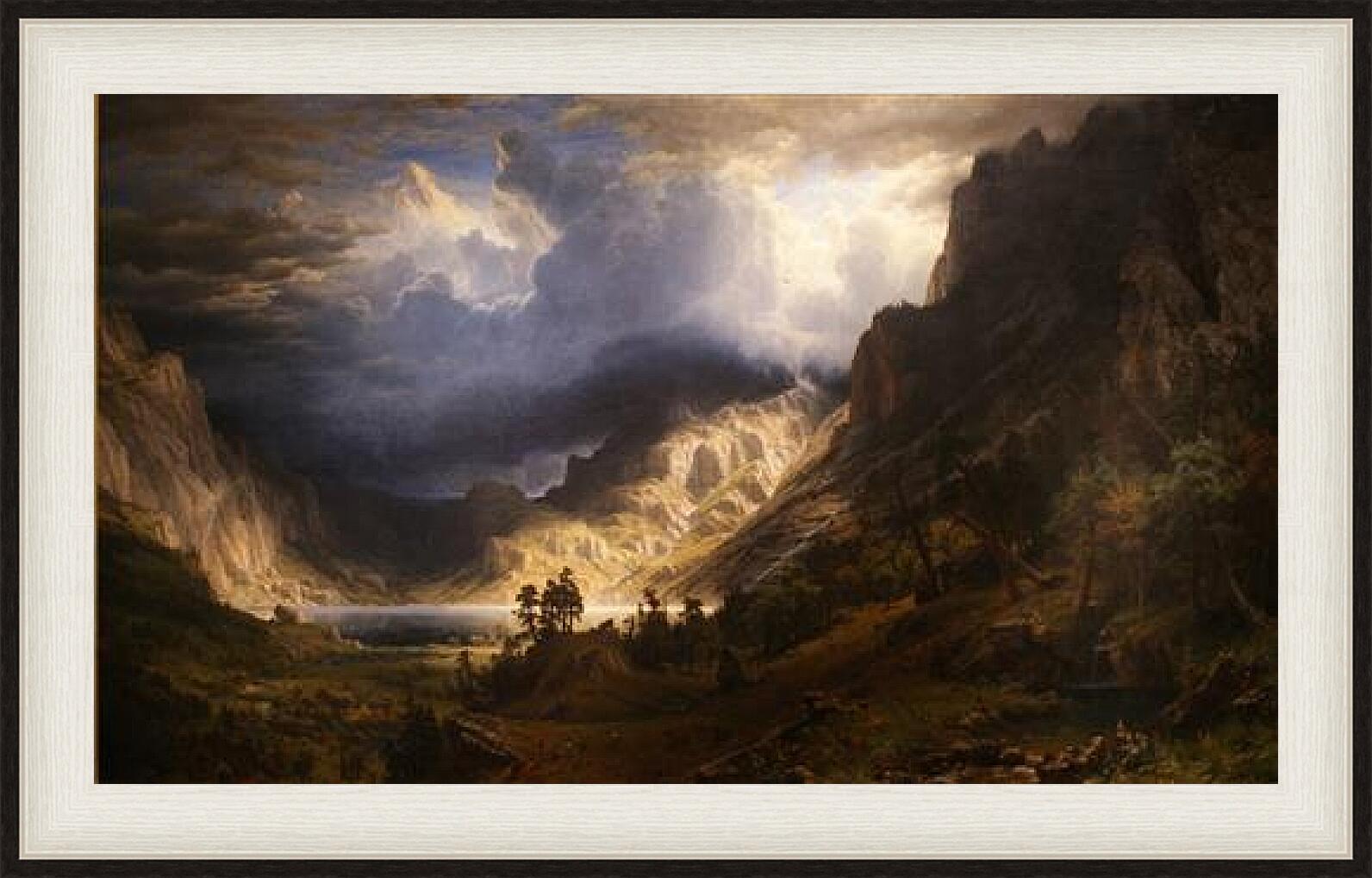 Картина в раме - A Storm in the Rocky Mountains Mr. Rosalie. Шторм в Скалистых горах, гора Розали. Альберт Бирштадт