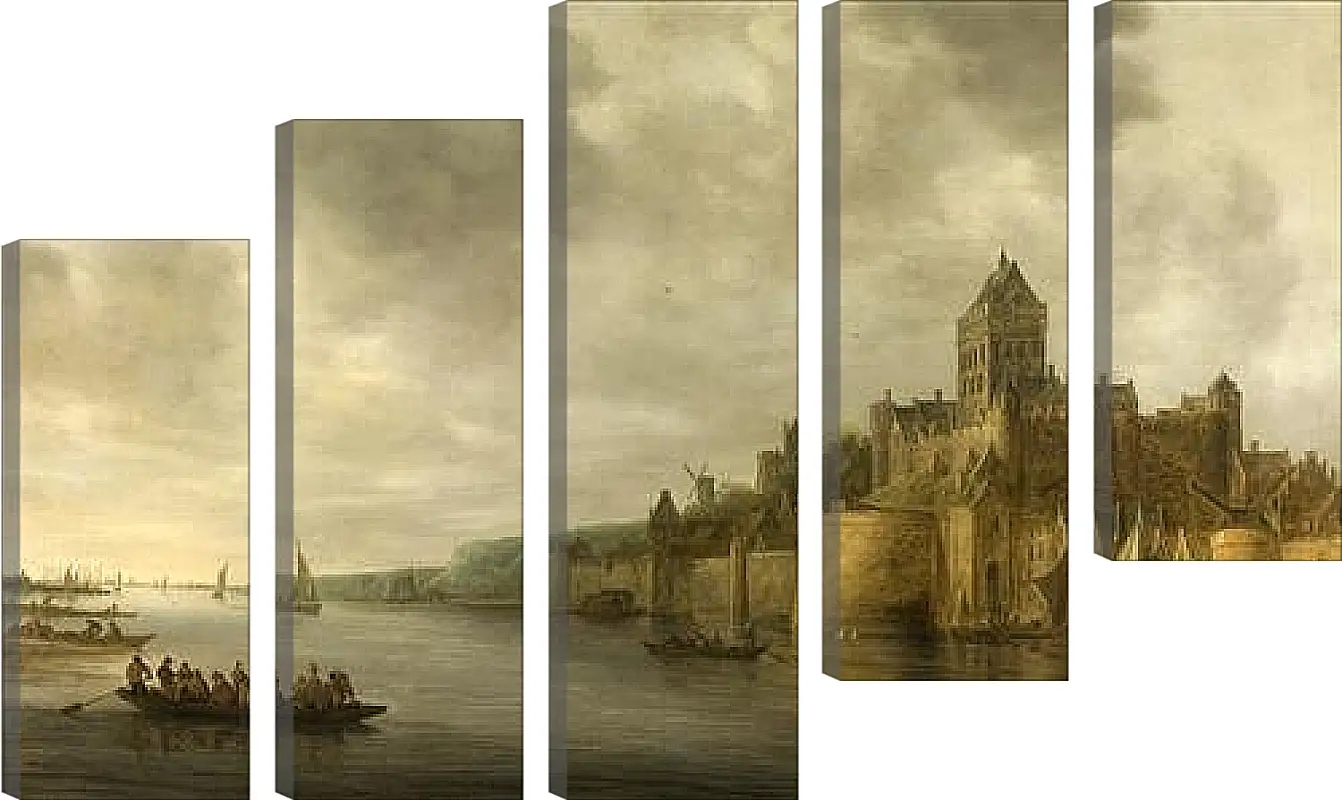 Модульная картина - View on the waal janvangoyen. Ян ван Гойен