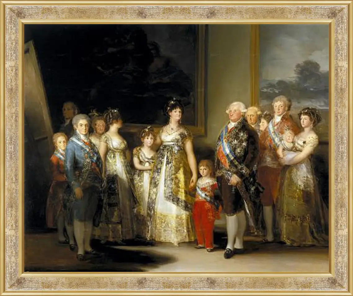 Картина в раме - The Family of Charles IV. Франсиско Гойя