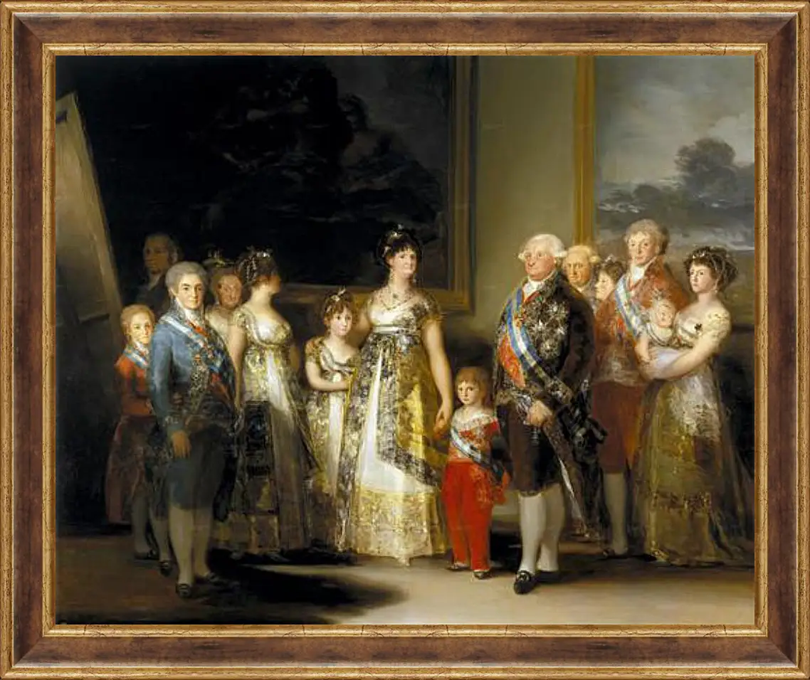 Картина в раме - The Family of Charles IV. Франсиско Гойя