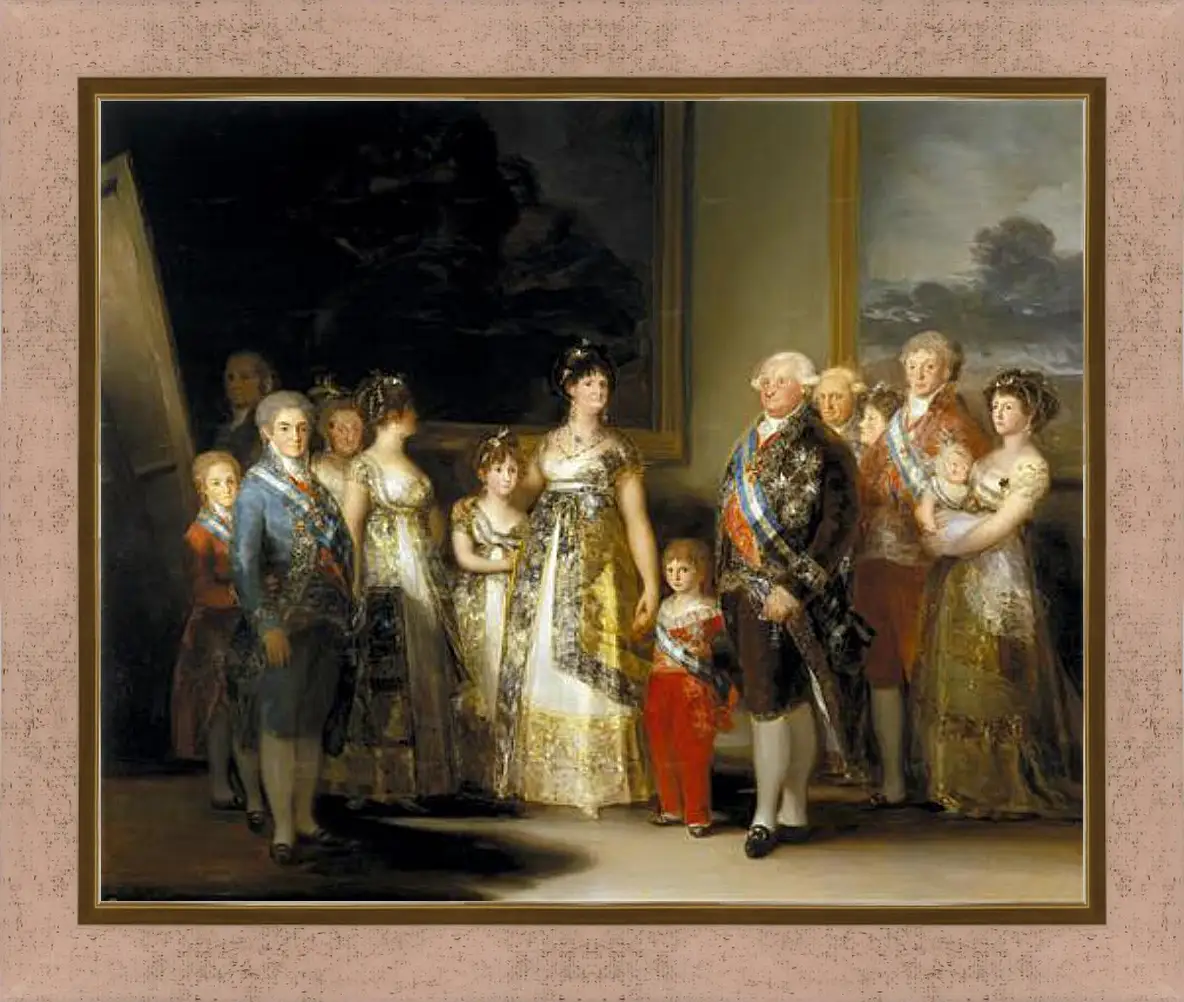 Картина в раме - The Family of Charles IV. Франсиско Гойя