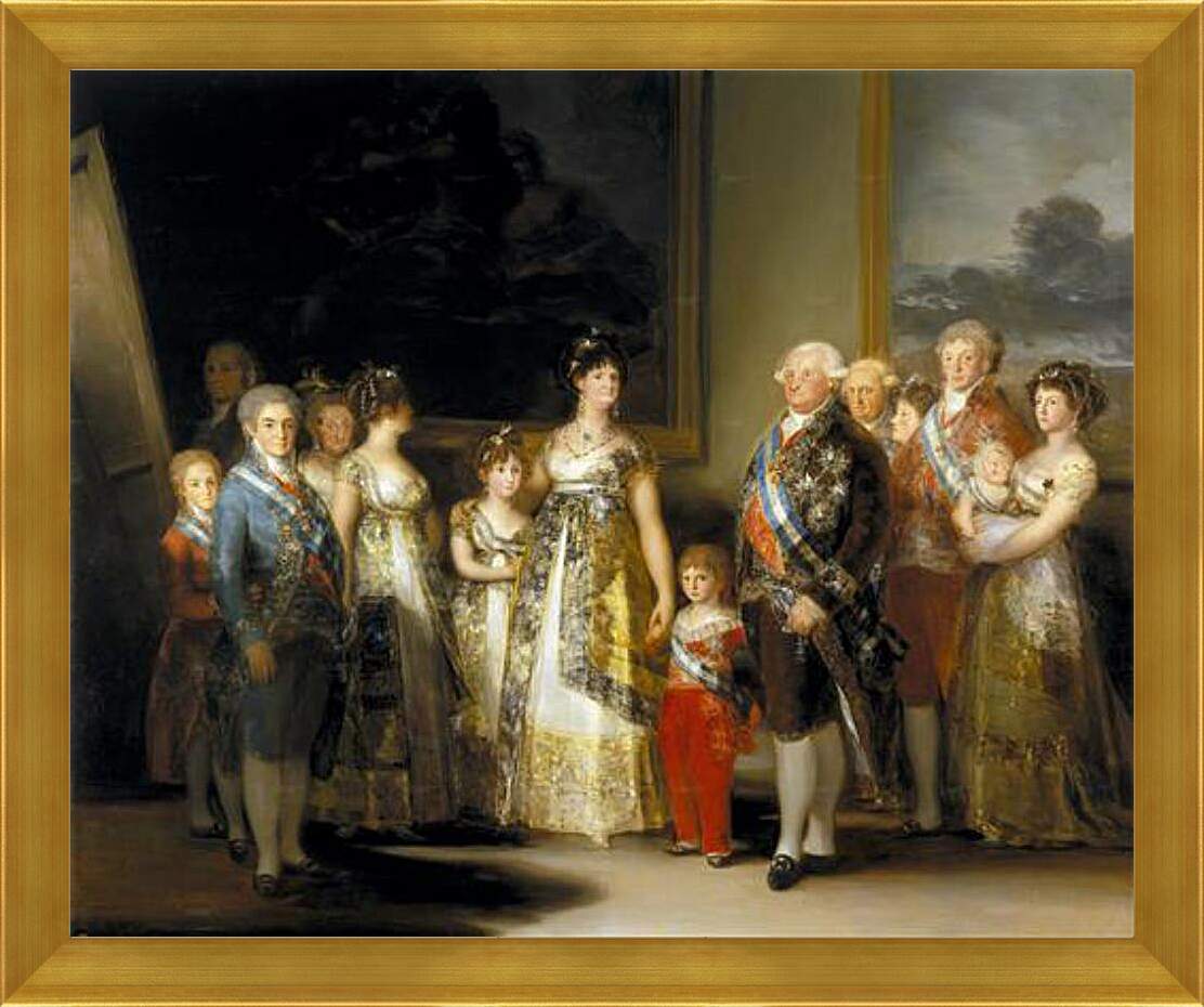 Картина в раме - The Family of Charles IV. Франсиско Гойя