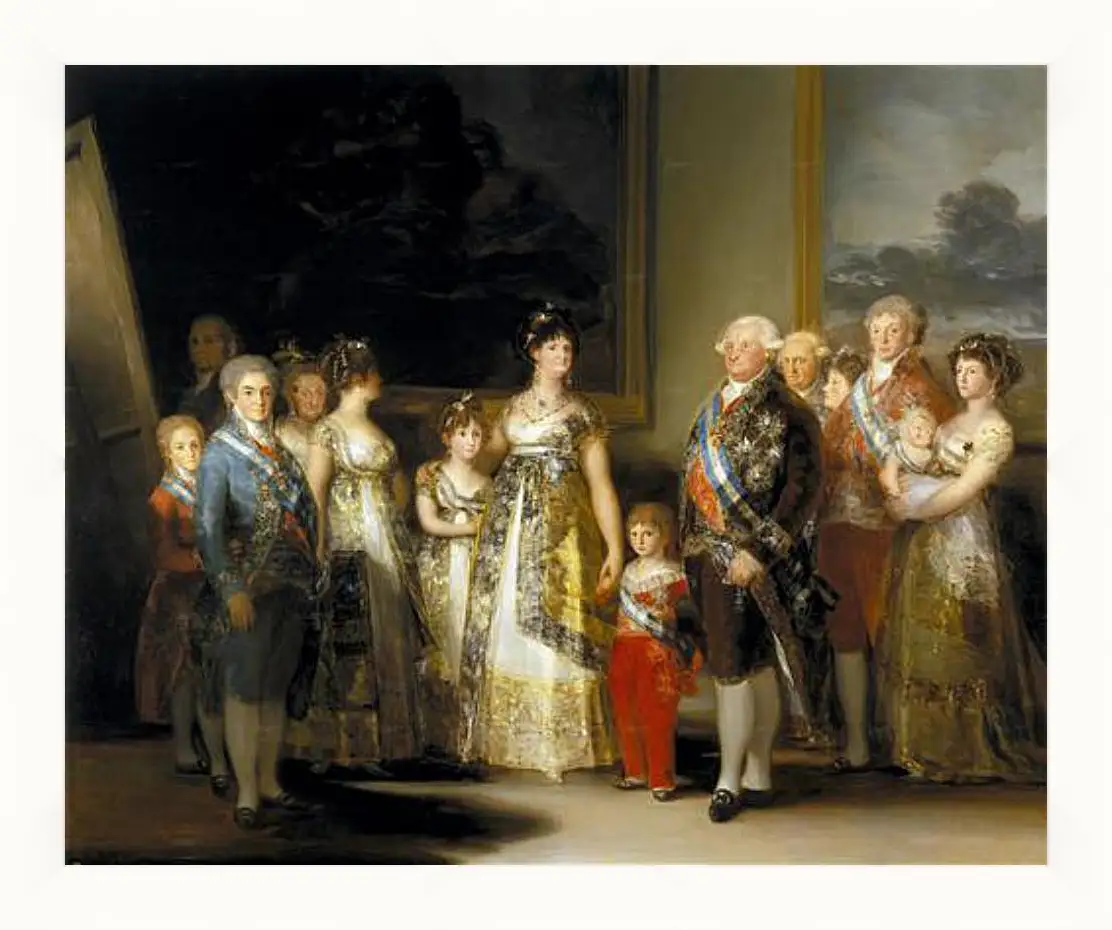 Картина в раме - The Family of Charles IV. Франсиско Гойя