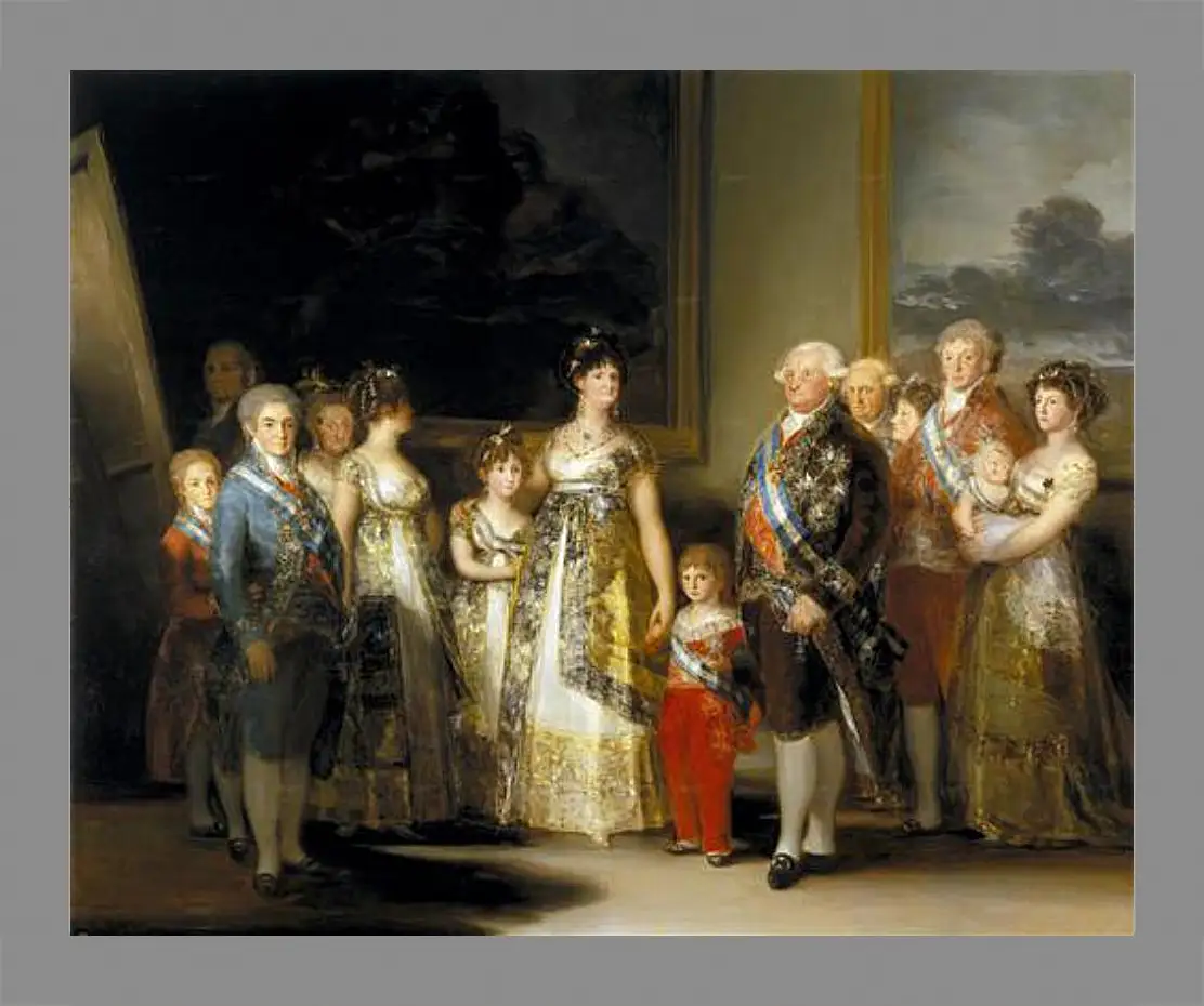 Картина в раме - The Family of Charles IV. Франсиско Гойя