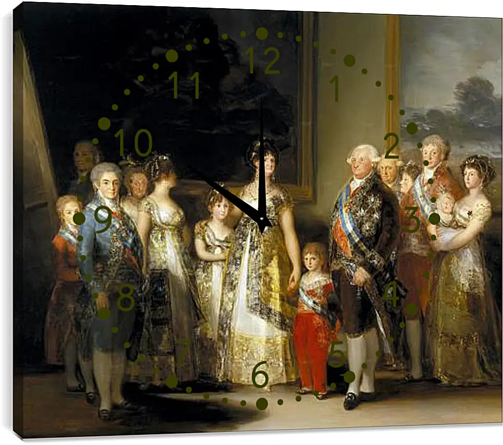 Часы картина - The Family of Charles IV. Франсиско Гойя