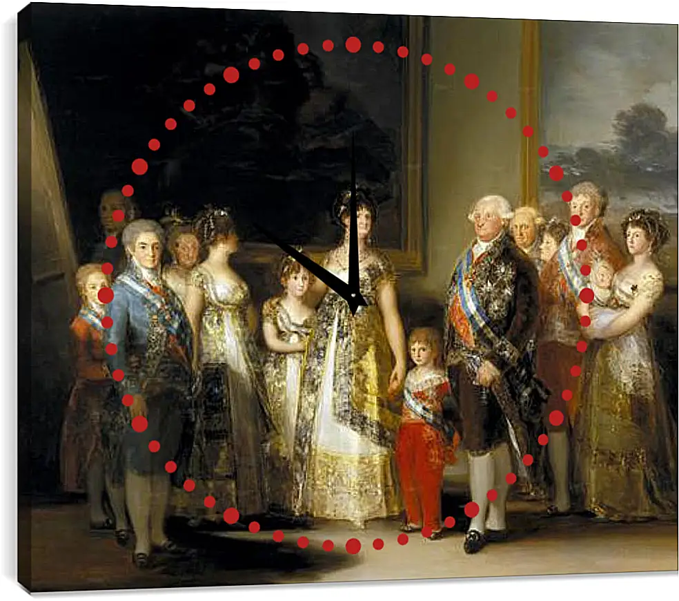 Часы картина - The Family of Charles IV. Франсиско Гойя