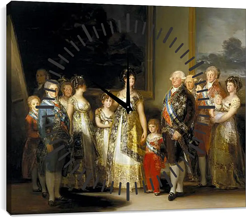 Часы картина - The Family of Charles IV. Франсиско Гойя