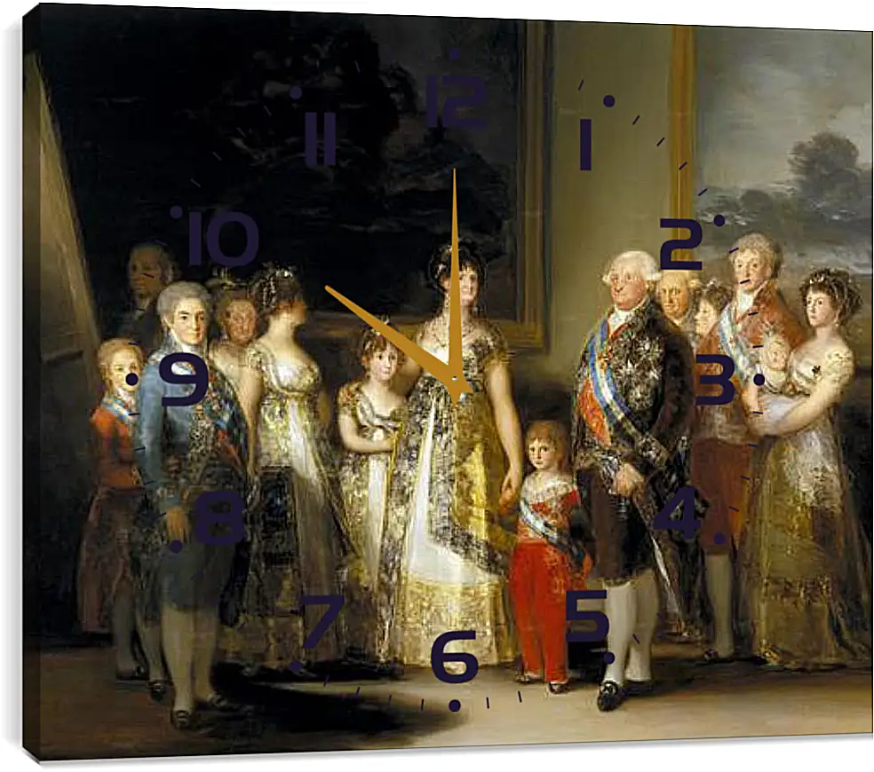 Часы картина - The Family of Charles IV. Франсиско Гойя