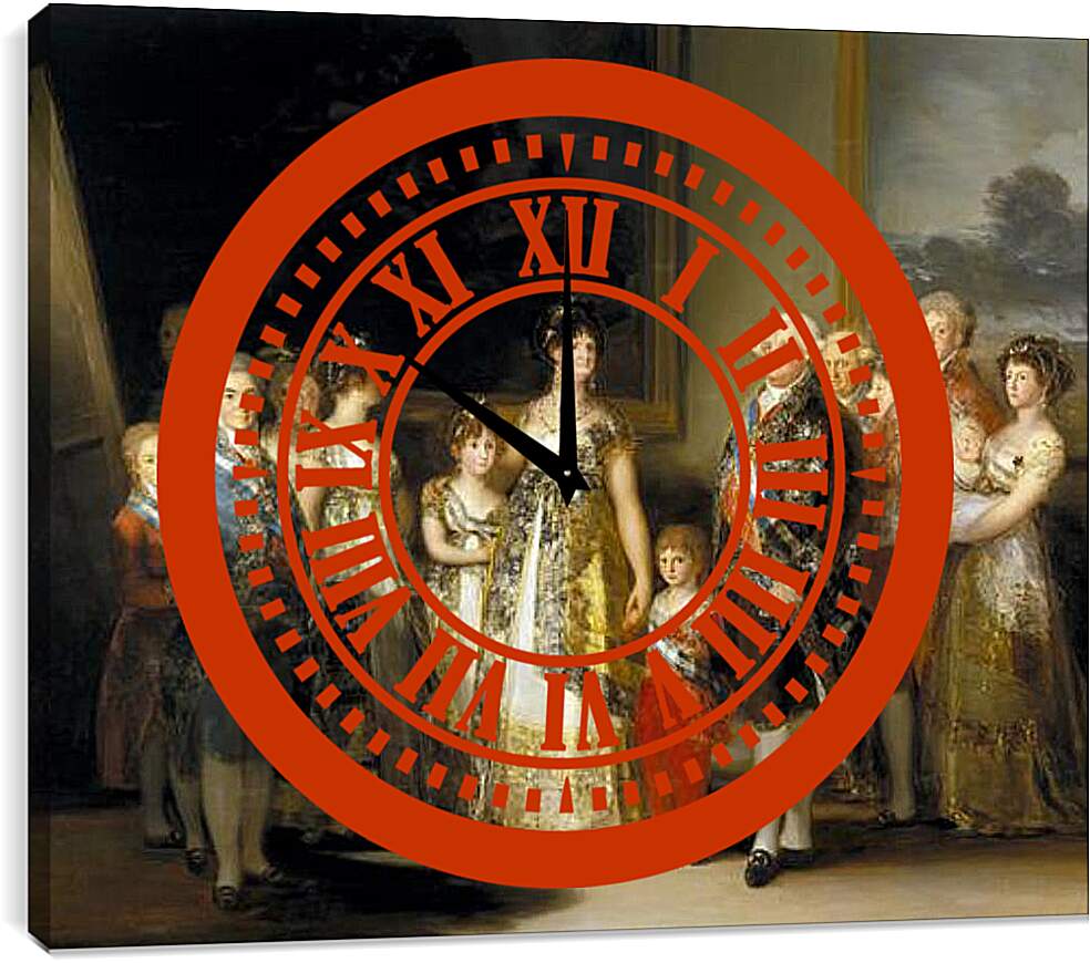 Часы картина - The Family of Charles IV. Франсиско Гойя