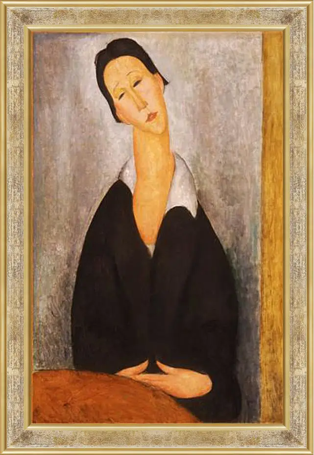 Картина в раме - Portrait of a Polish Woman. Портрет польки. Амедео Модильяни