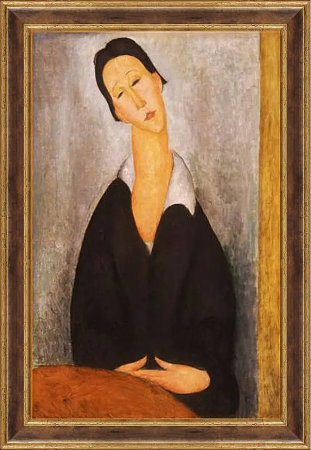 Картина в раме - Portrait of a Polish Woman. Портрет польки. Амедео Модильяни