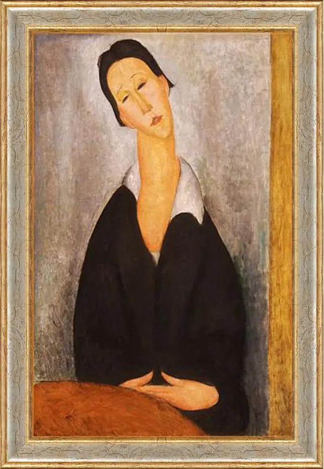 Картина в раме - Portrait of a Polish Woman. Портрет польки. Амедео Модильяни