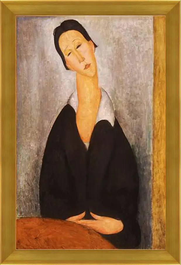 Картина в раме - Portrait of a Polish Woman. Портрет польки. Амедео Модильяни