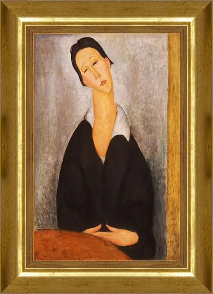 Картина в раме - Portrait of a Polish Woman. Портрет польки. Амедео Модильяни