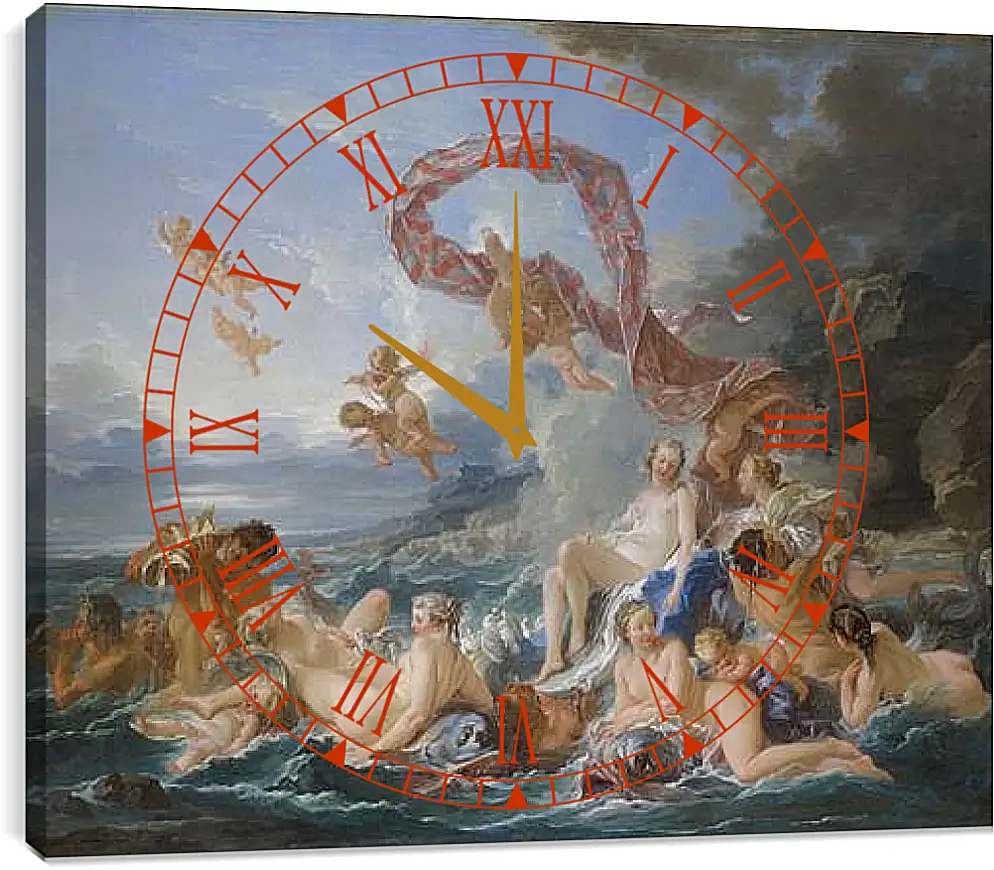 Часы картина - The Triumph of Venus. Франсуа Буше