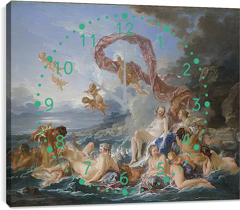 Часы картина - The Triumph of Venus. Франсуа Буше