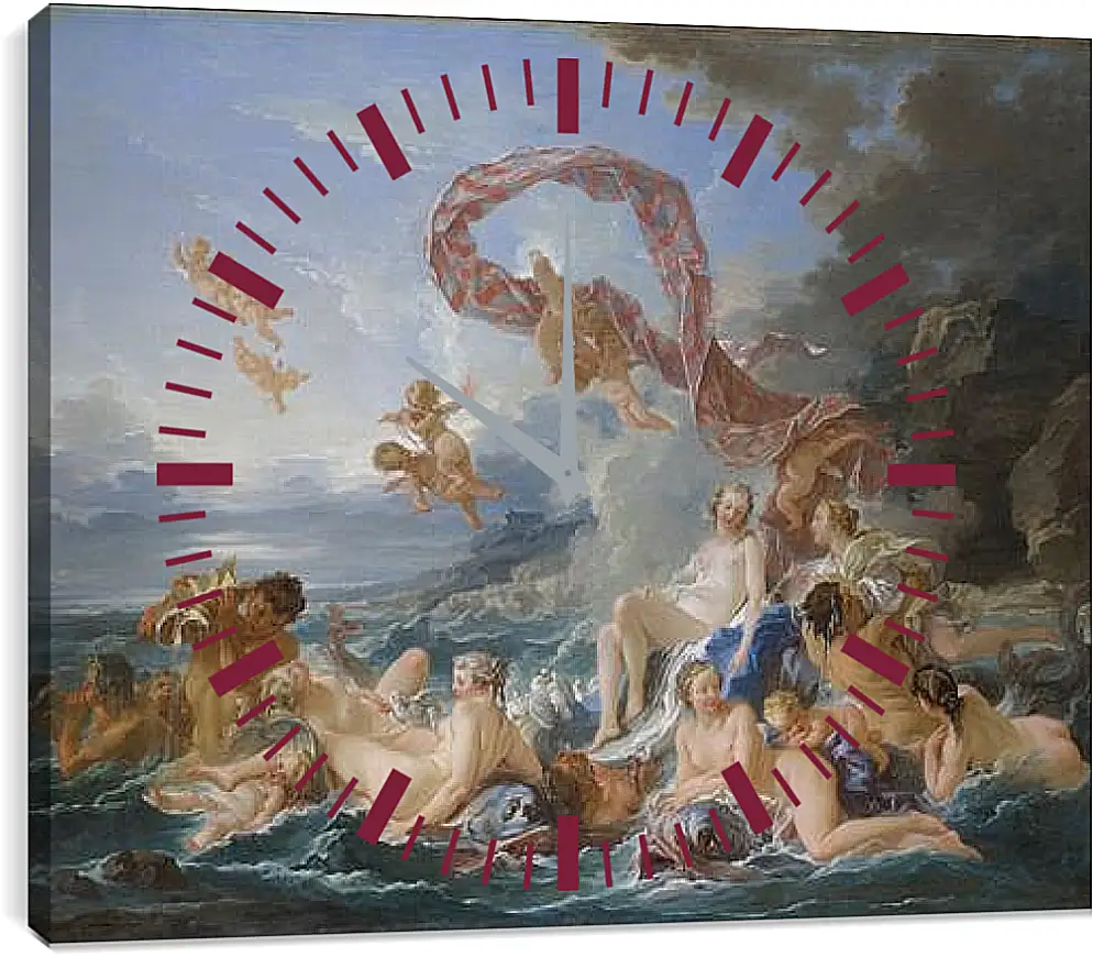Часы картина - The Triumph of Venus. Франсуа Буше