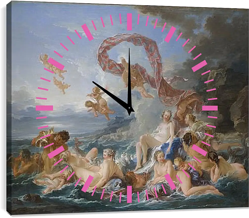 Часы картина - The Triumph of Venus. Франсуа Буше