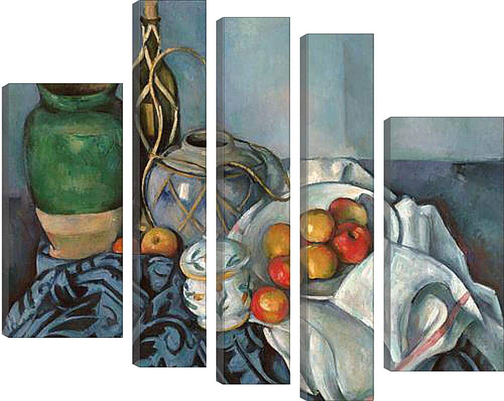 Модульная картина - Still life with apples. Поль Сезанн