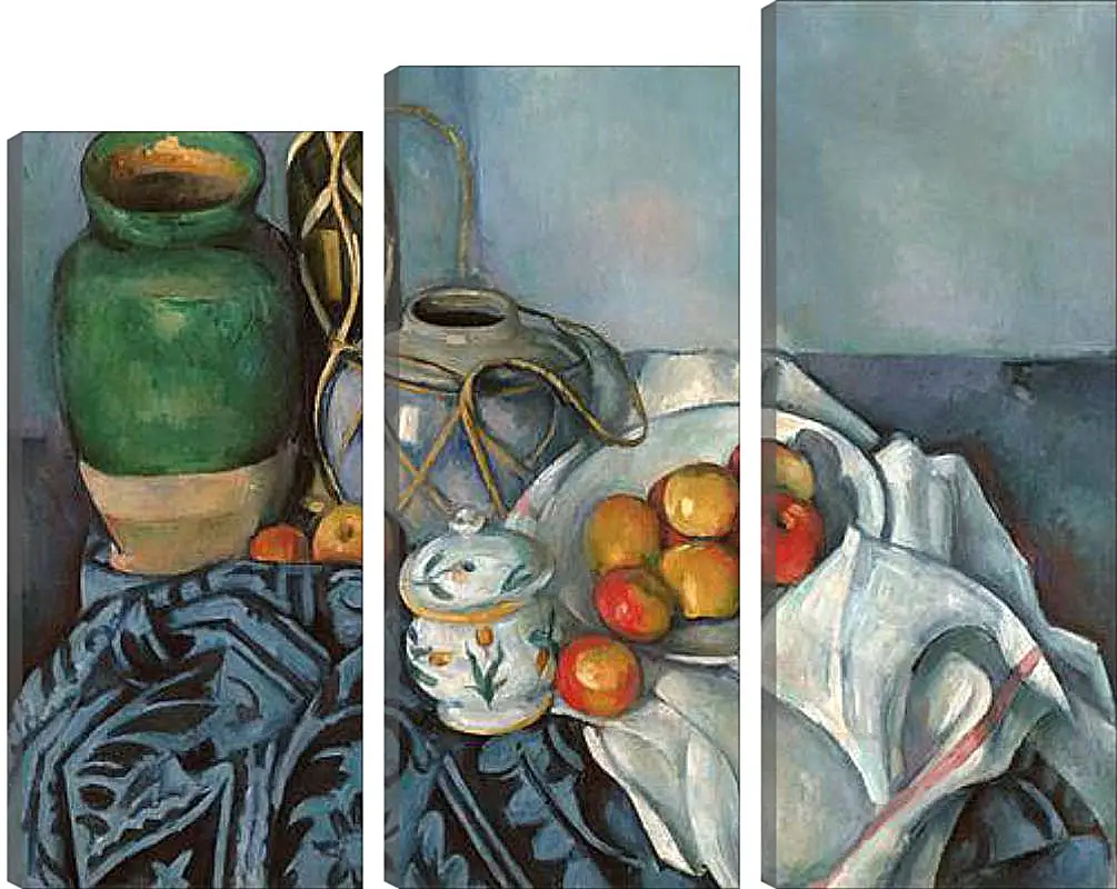 Модульная картина - Still life with apples. Поль Сезанн