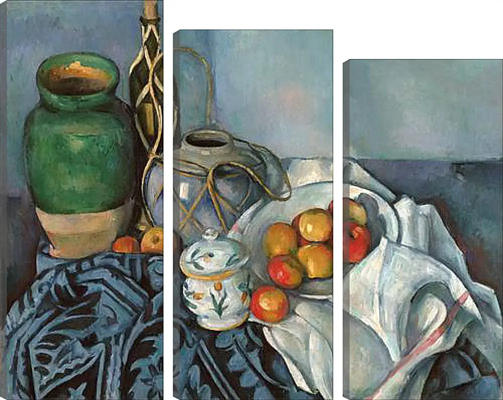 Модульная картина - Still life with apples. Поль Сезанн