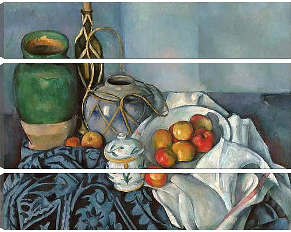 Модульная картина - Still life with apples. Поль Сезанн