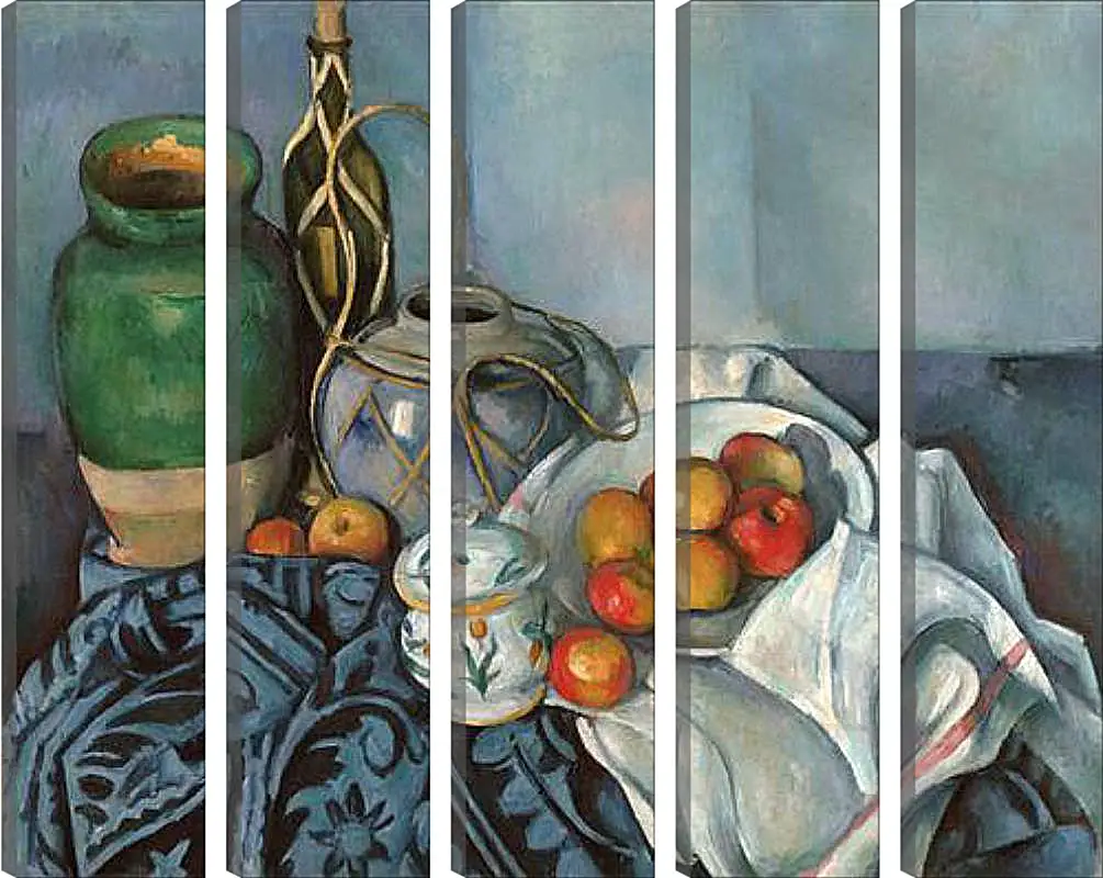 Модульная картина - Still life with apples. Поль Сезанн